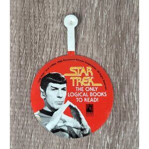 Star Trek Spock "The Only Logical Books to Read" Tab Button 1986